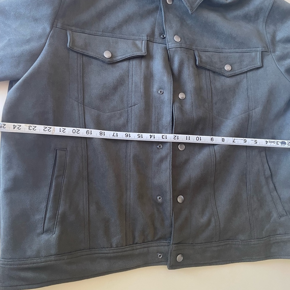 Goodfellow & Co Olive Green Men’s Faux Suede Bomber Jacket Size XL - Picture 6 of 7